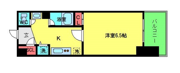 阿波座駅 徒歩7分 4階の物件間取画像